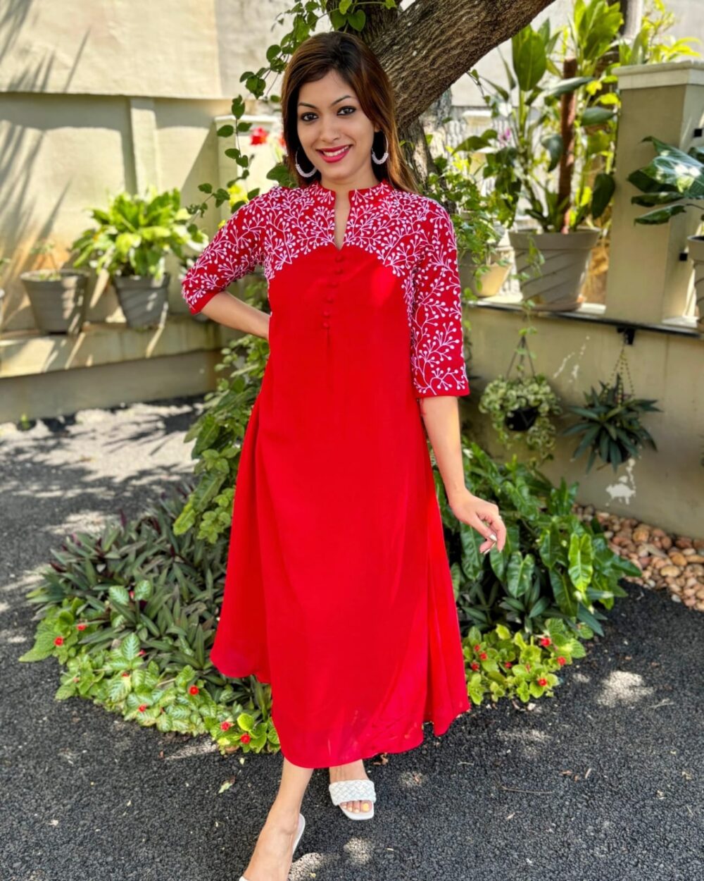 Thread Embroidery Designer Aline Top