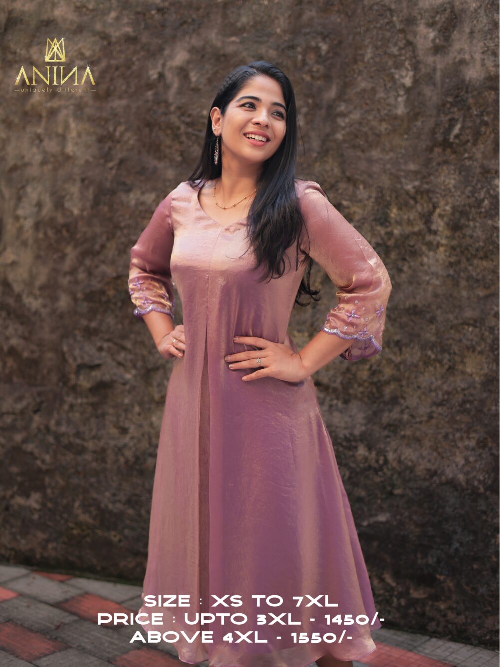 Hand Worked Velvet Organza Top 01